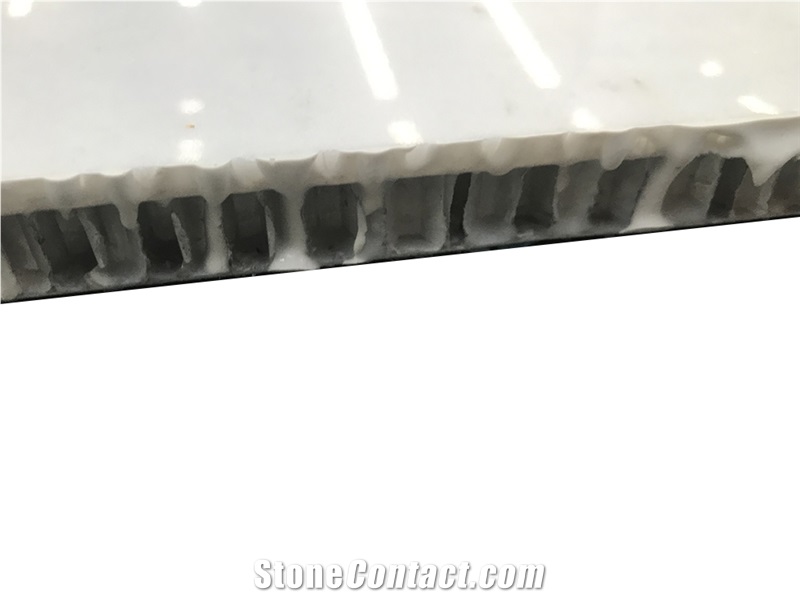 White Marble Aluminium Honeycomb Backed Stone Panel